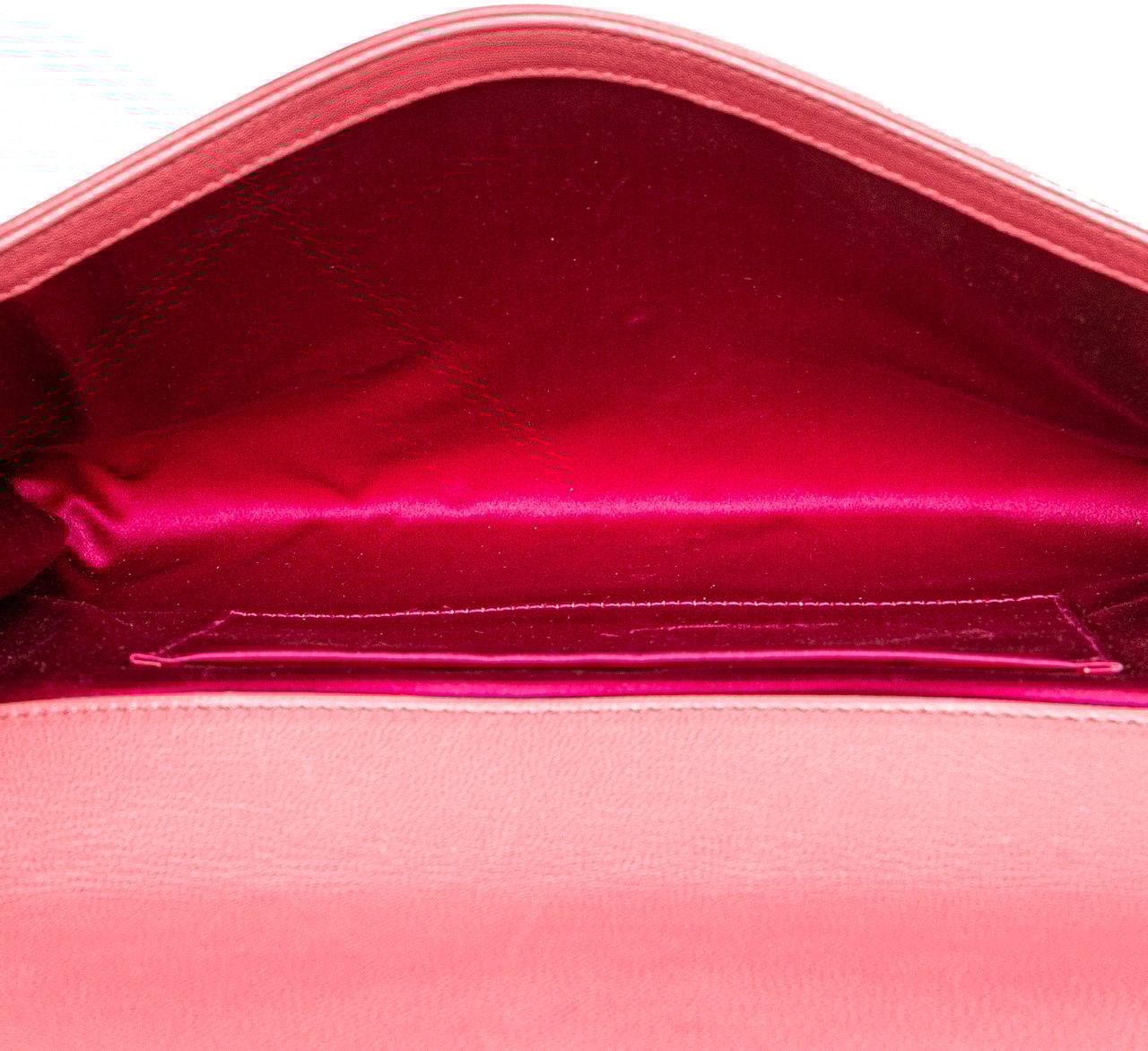 Saint Laurent Large Leather Belle de Jour Clutch Roze