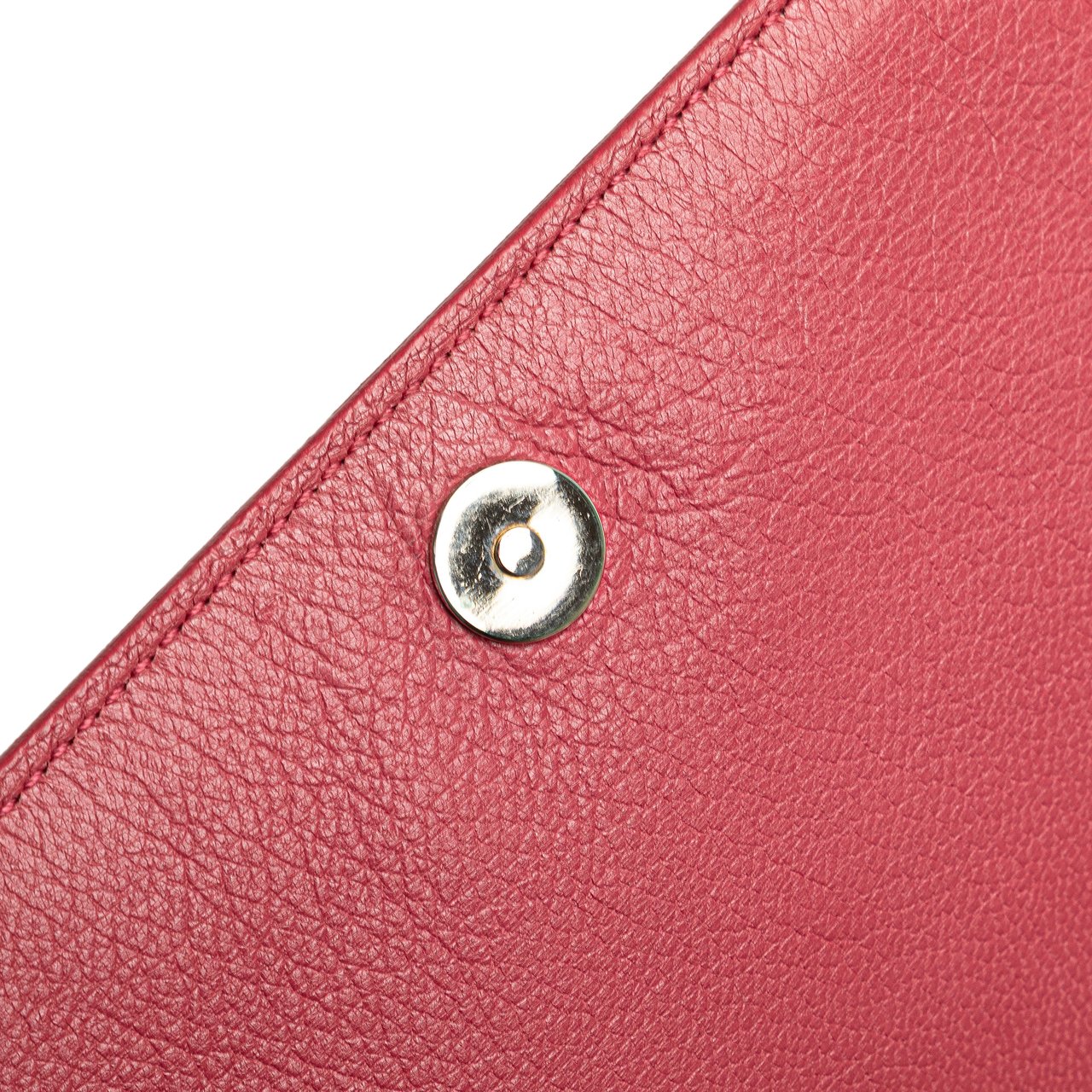 Saint Laurent Large Leather Belle de Jour Clutch Roze