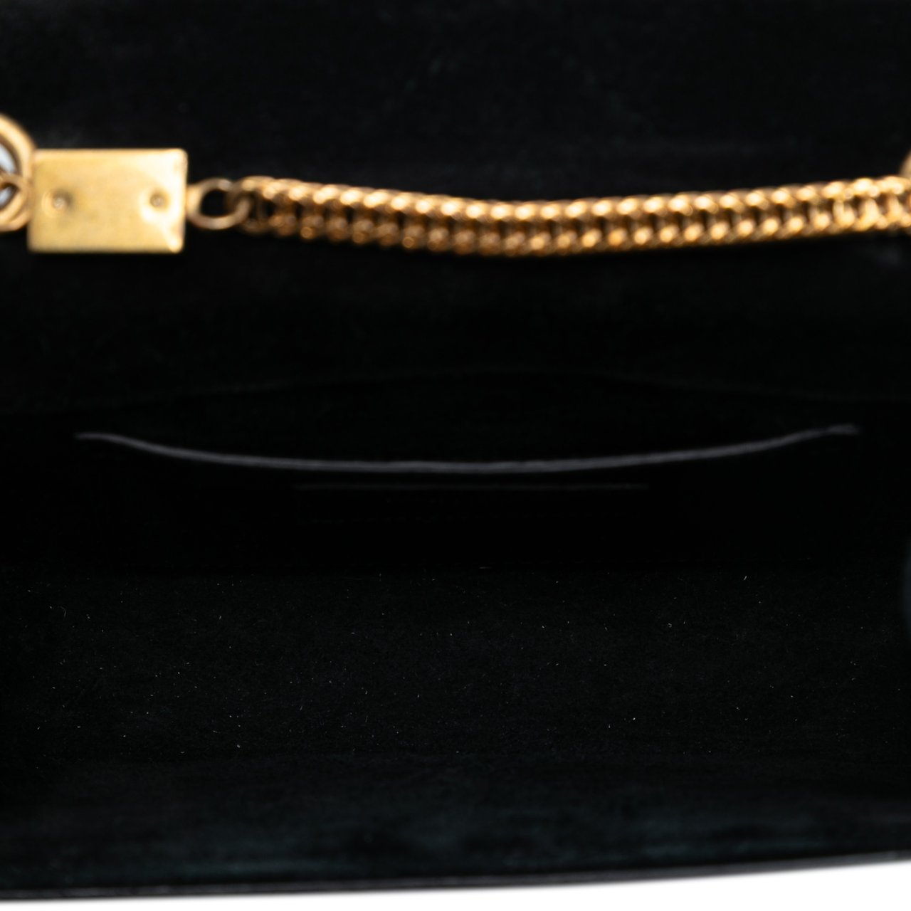 Saint Laurent Small Patent Monogram Kate Tassel Crossbody Zwart
