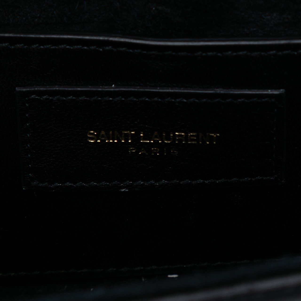 Saint Laurent Small Patent Monogram Kate Tassel Crossbody Zwart