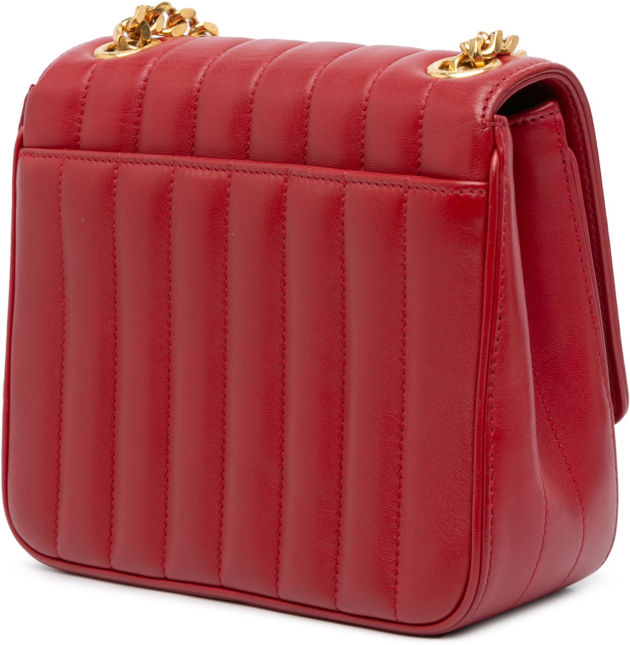 Saint Laurent Medium Lambskin Monogram Vicky Chain Bag Rood