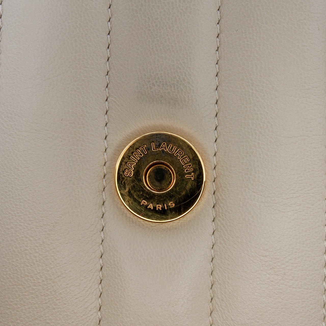 Saint Laurent Small Lambskin Monogram Vicky Chain Bag Wit