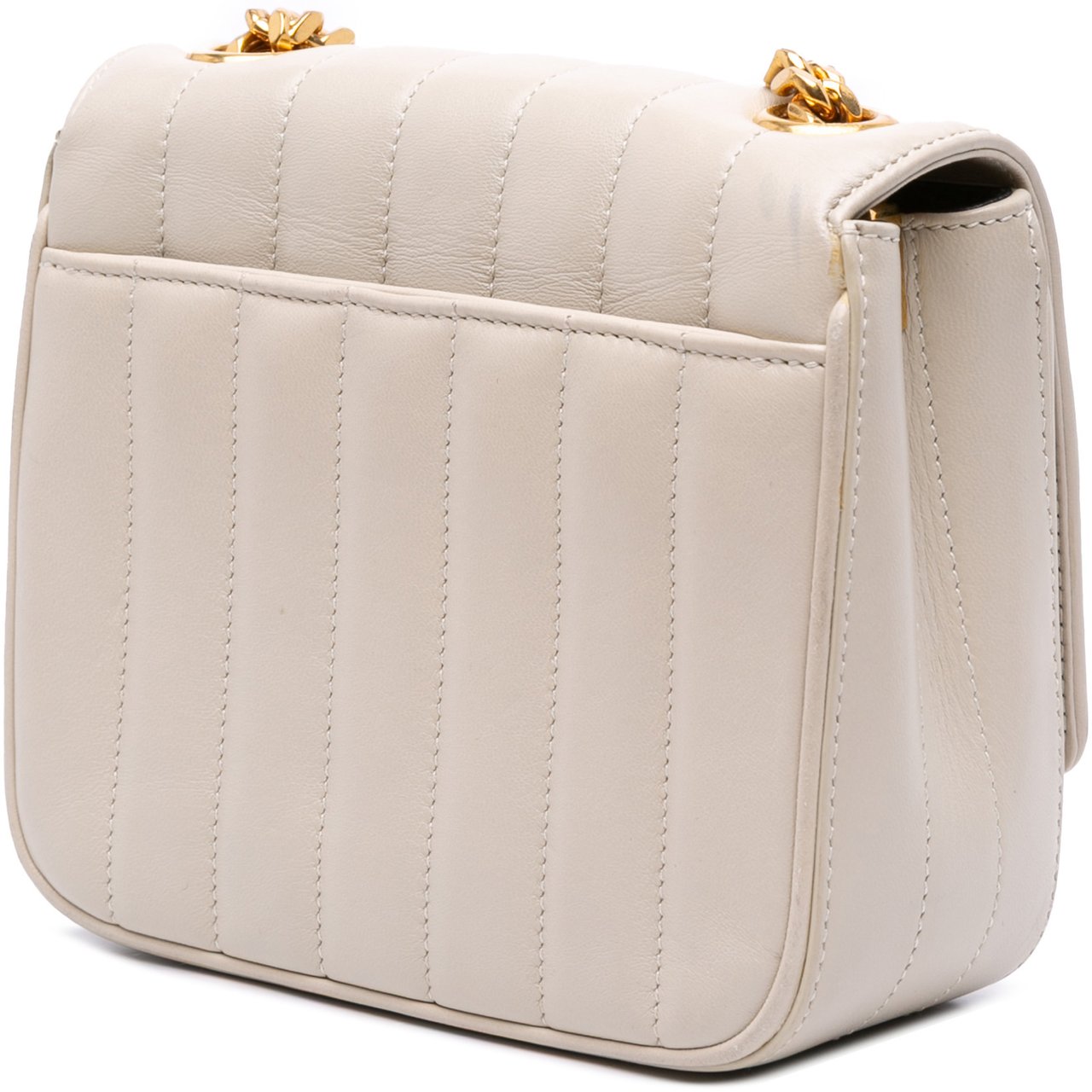 Saint Laurent Small Lambskin Monogram Vicky Chain Bag Wit