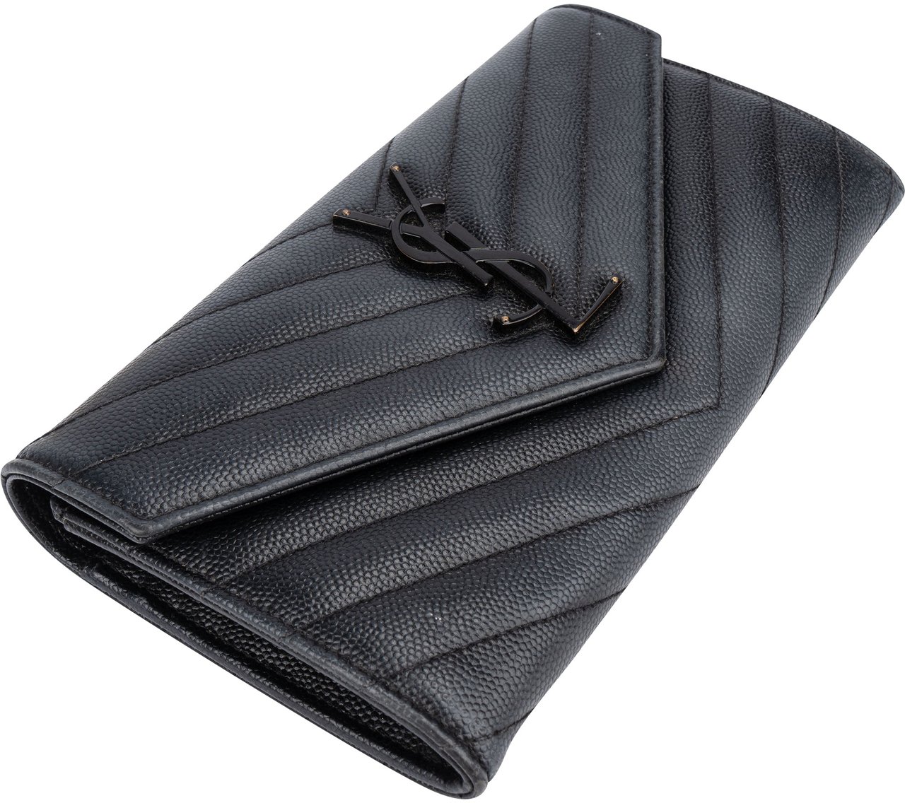 Saint Laurent Saint Laurent Chevron Leather Wallet Divers
