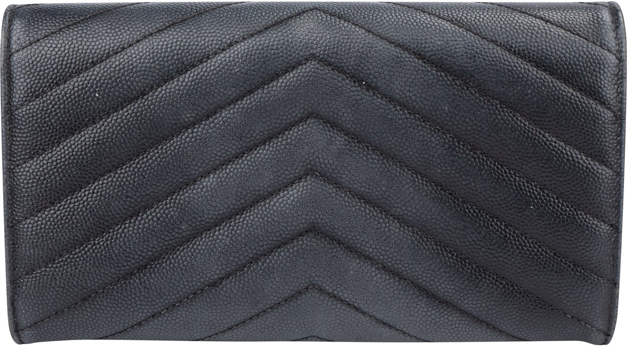 Saint Laurent Saint Laurent Chevron Leather Wallet Divers