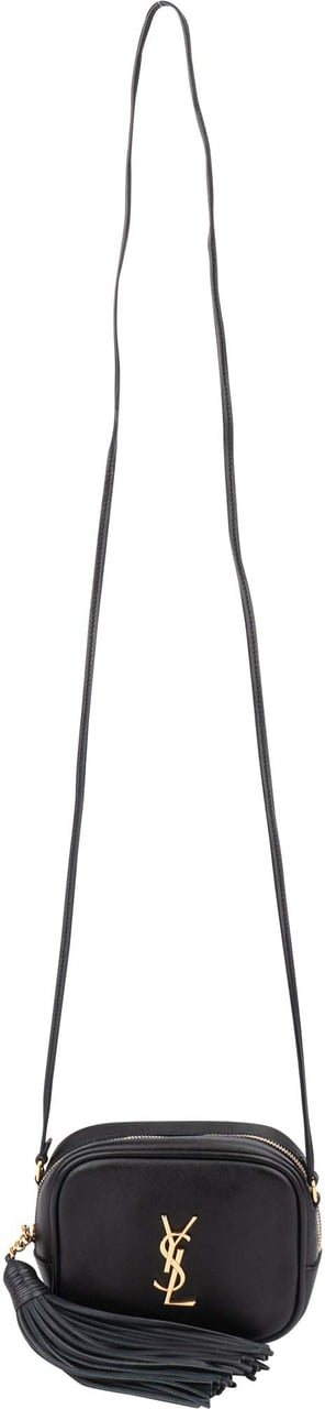 Saint Laurent Saint Laurent Black Leather Blogger Crossbody Bag Zwart