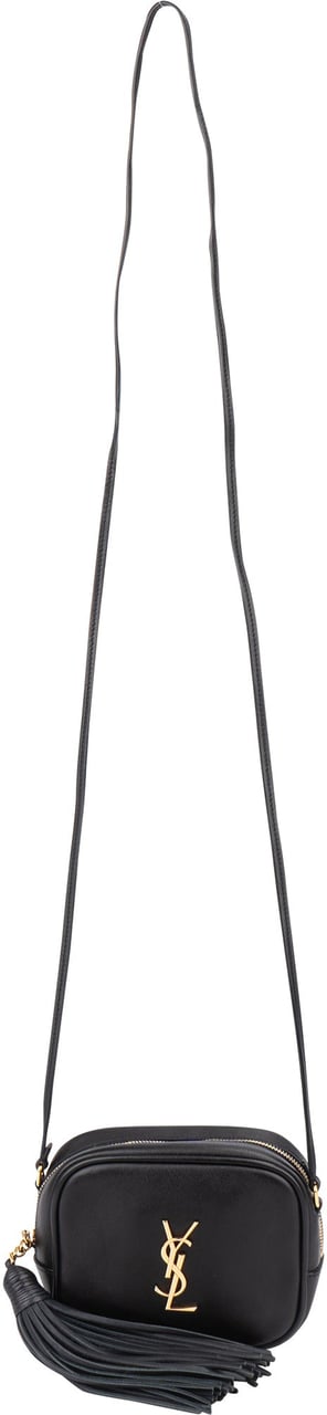 Saint Laurent Black Leather Blogger Crossbody Bag Zwart