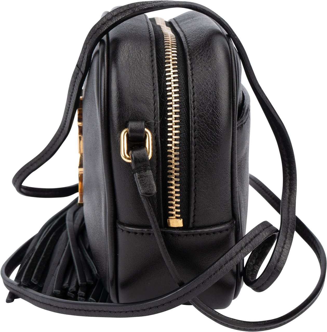 Saint Laurent Black Leather Blogger Crossbody Bag Zwart