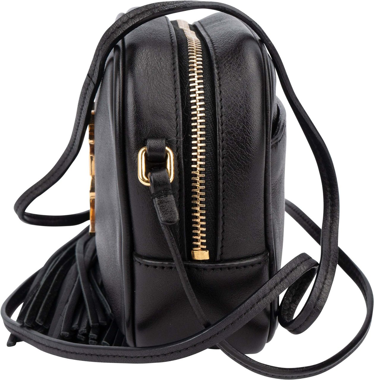 Saint Laurent Saint Laurent Black Leather Blogger Crossbody Bag Zwart