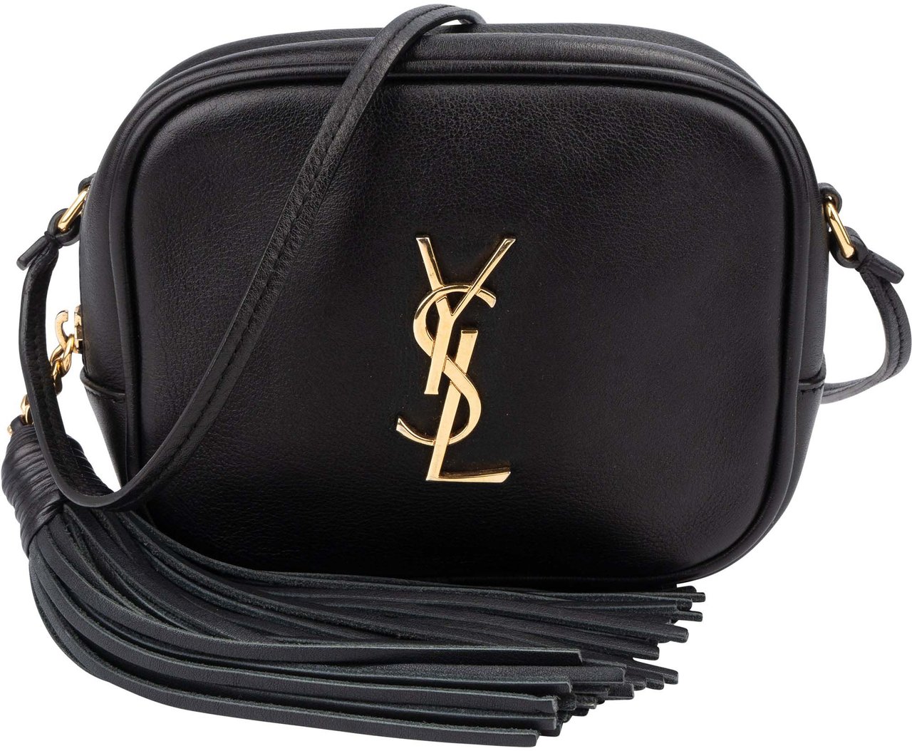 Saint Laurent Saint Laurent Black Leather Blogger Crossbody Bag Zwart