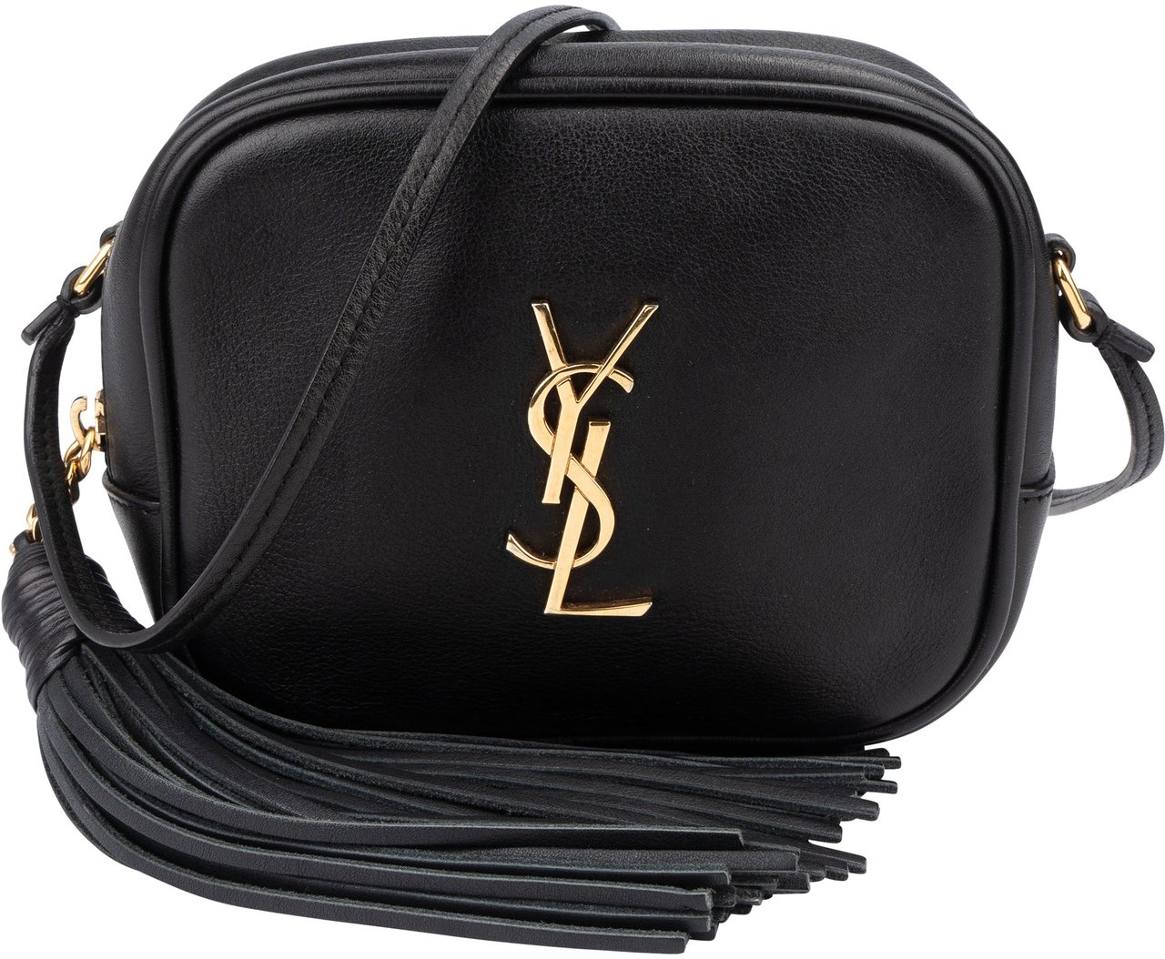 Saint Laurent Black Leather Blogger Crossbody Bag Zwart