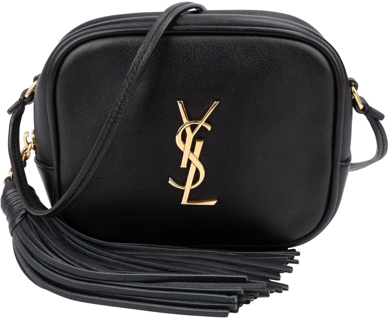 Saint Laurent Black Leather Blogger Crossbody Bag Zwart