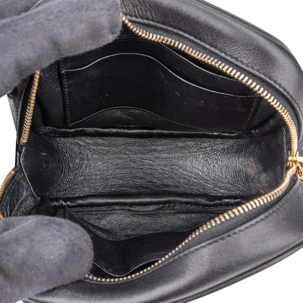 Saint Laurent Saint Laurent Black Leather Blogger Crossbody Bag Zwart