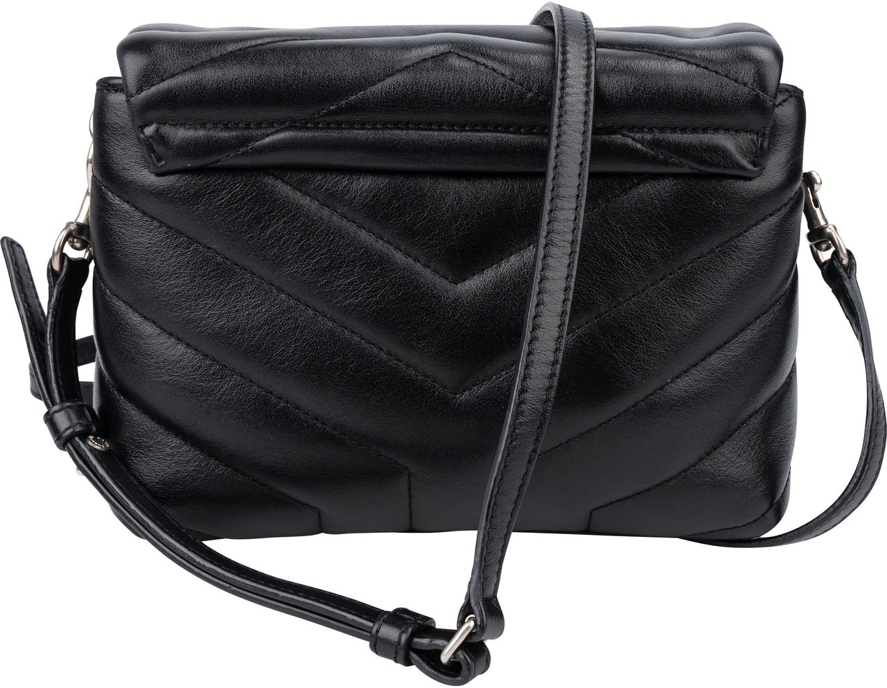 Saint Laurent Saint Laurent Quilted Leather Lou Lou Crossbody Bag Zwart
