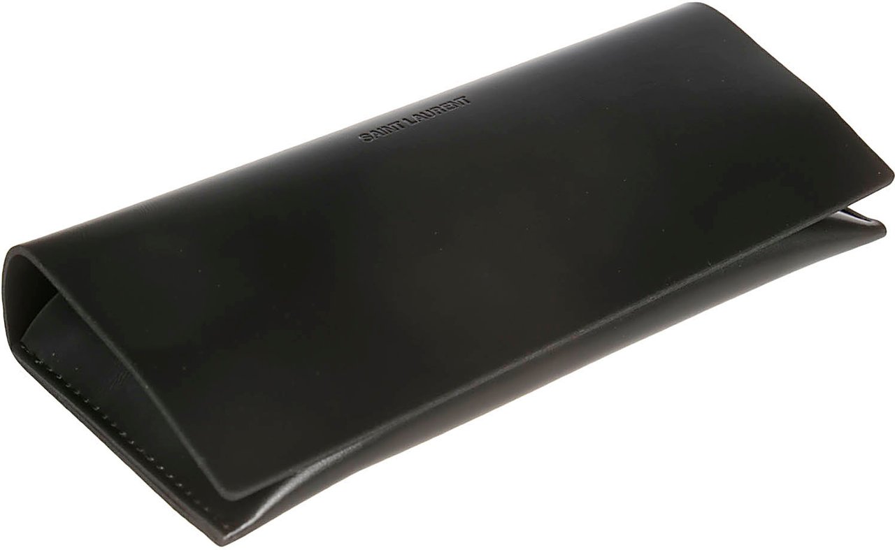 Saint Laurent Rectangular Acetate Sunglasses with Polished Finish Neutraal