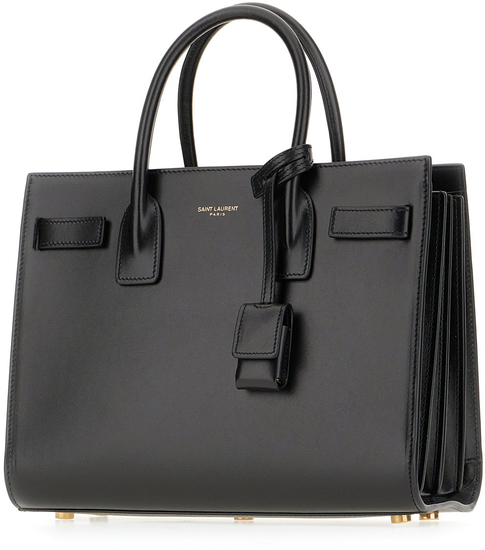 Saint Laurent Black leather baby Sac De Jour handbag Zwart