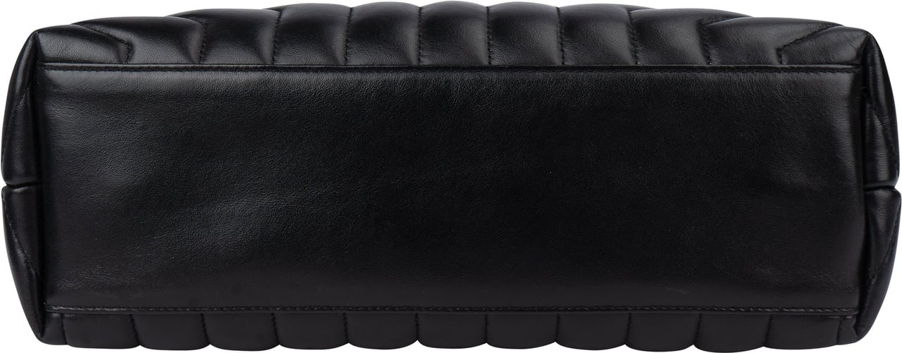 Saint Laurent Saint Laurent Quilted Leather Lou Lou Crossbody Bag Zwart