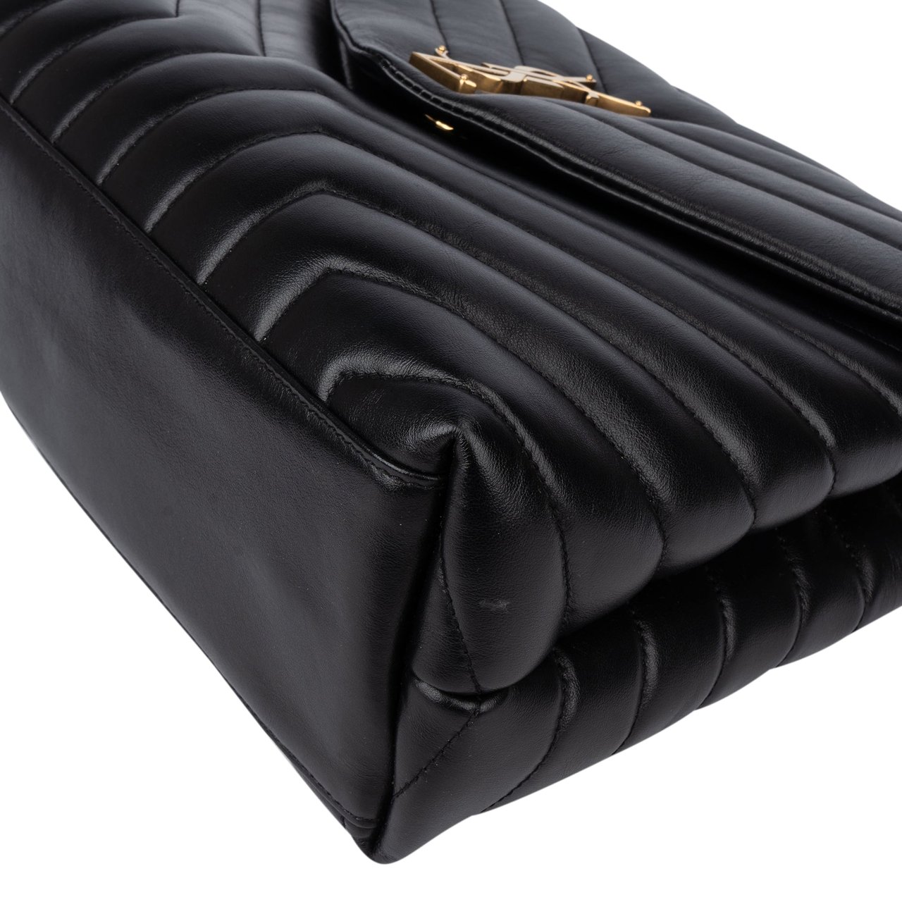 Saint Laurent Saint Laurent Quilted Leather Lou Lou Crossbody Bag Zwart