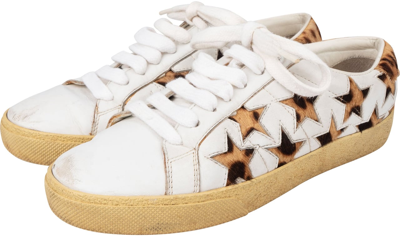 Saint Laurent Saint Laurent Court Classic Leopard Stars Sneaker (35) Wit