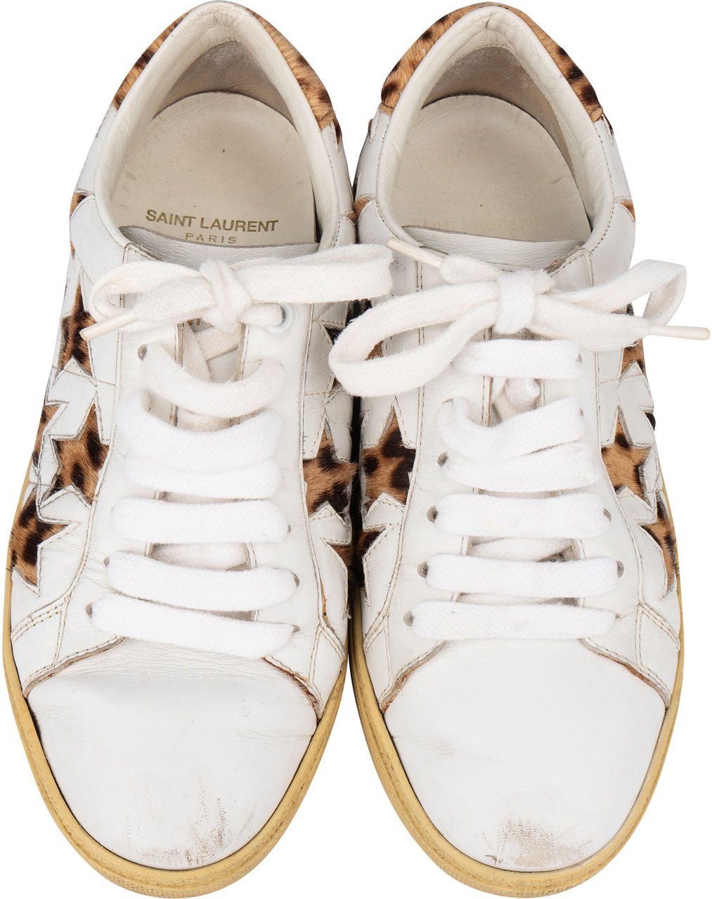 Saint Laurent Saint Laurent Court Classic Leopard Stars Sneaker (35) Wit