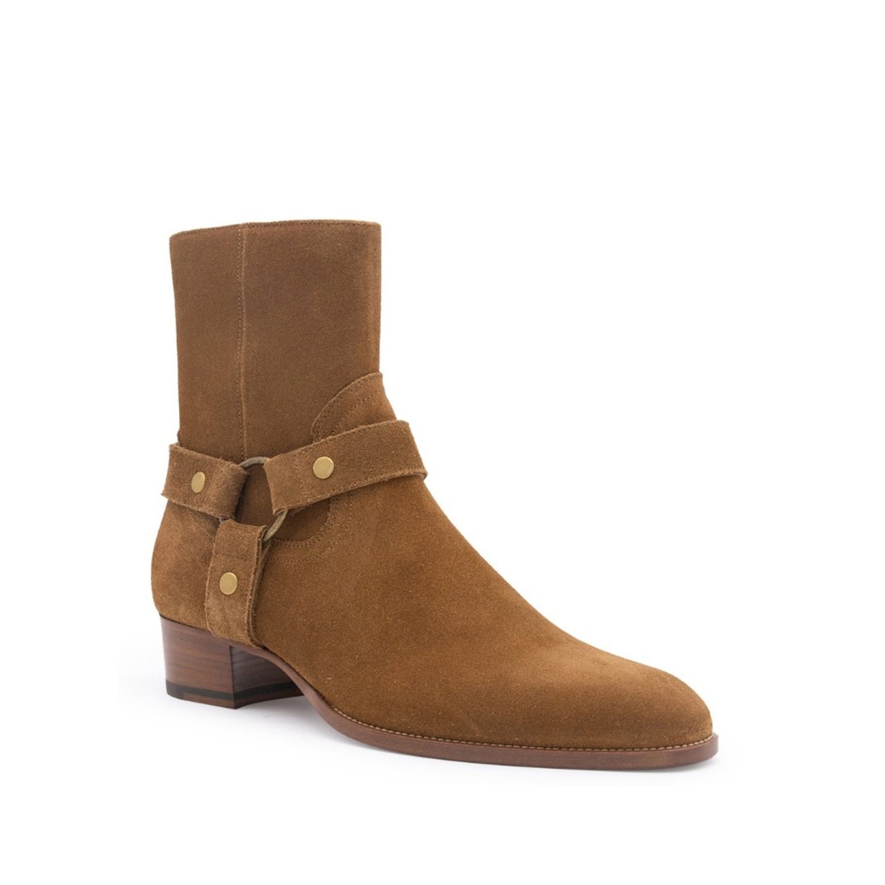 Saint Laurent Saint Laurent Wyatt Harness Ankle Boots Bruin