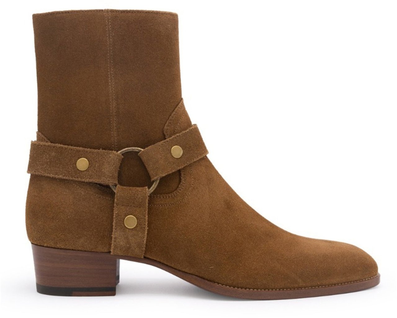 Saint Laurent Saint Laurent Wyatt Harness Ankle Boots Bruin