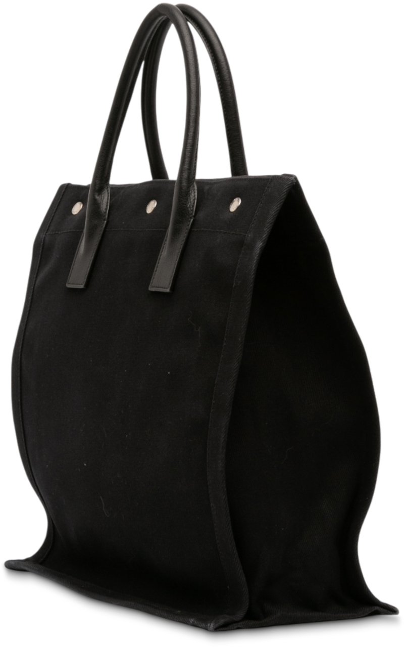 Saint Laurent Canvas Rive Gauche North South Tote Zwart