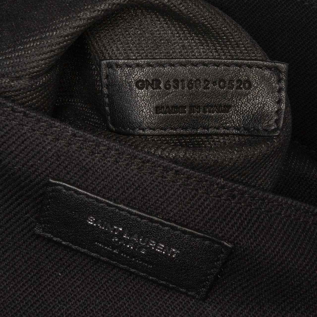 Saint Laurent Canvas Rive Gauche North South Tote Zwart