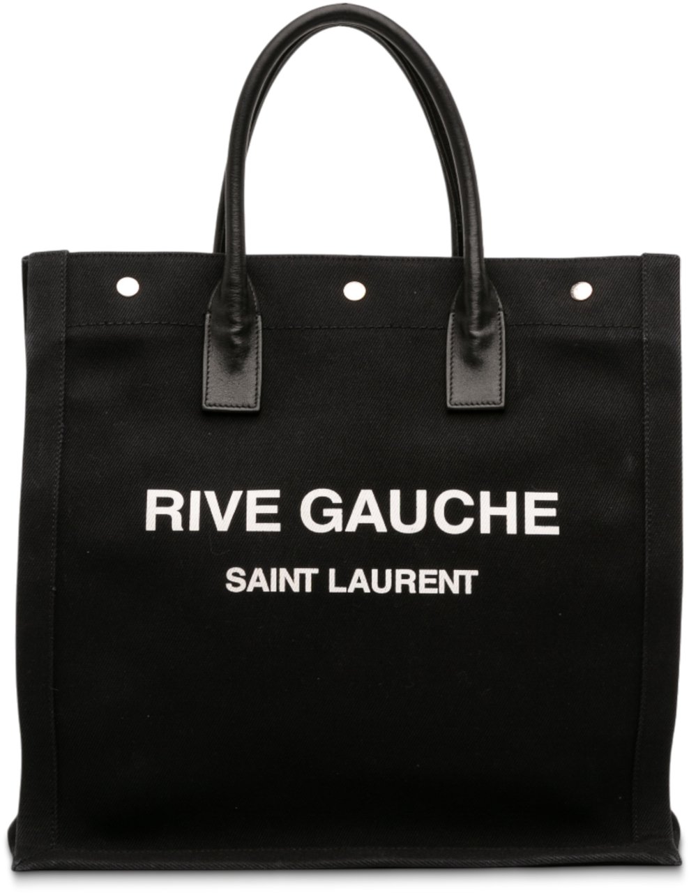Saint Laurent Canvas Rive Gauche North South Tote Zwart