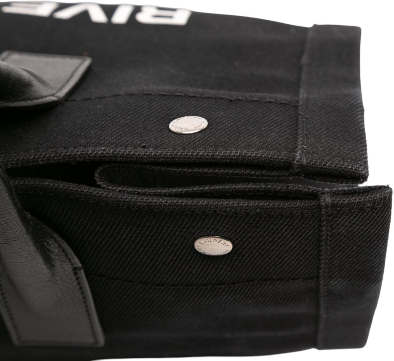 Saint Laurent Canvas Rive Gauche North South Tote Zwart