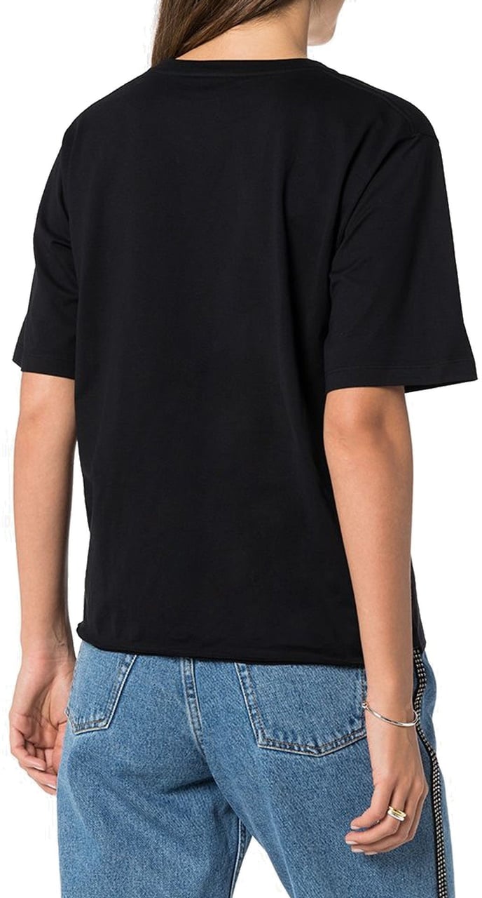 Saint Laurent Saint Laurent Cotton Logo T-Shirt Zwart