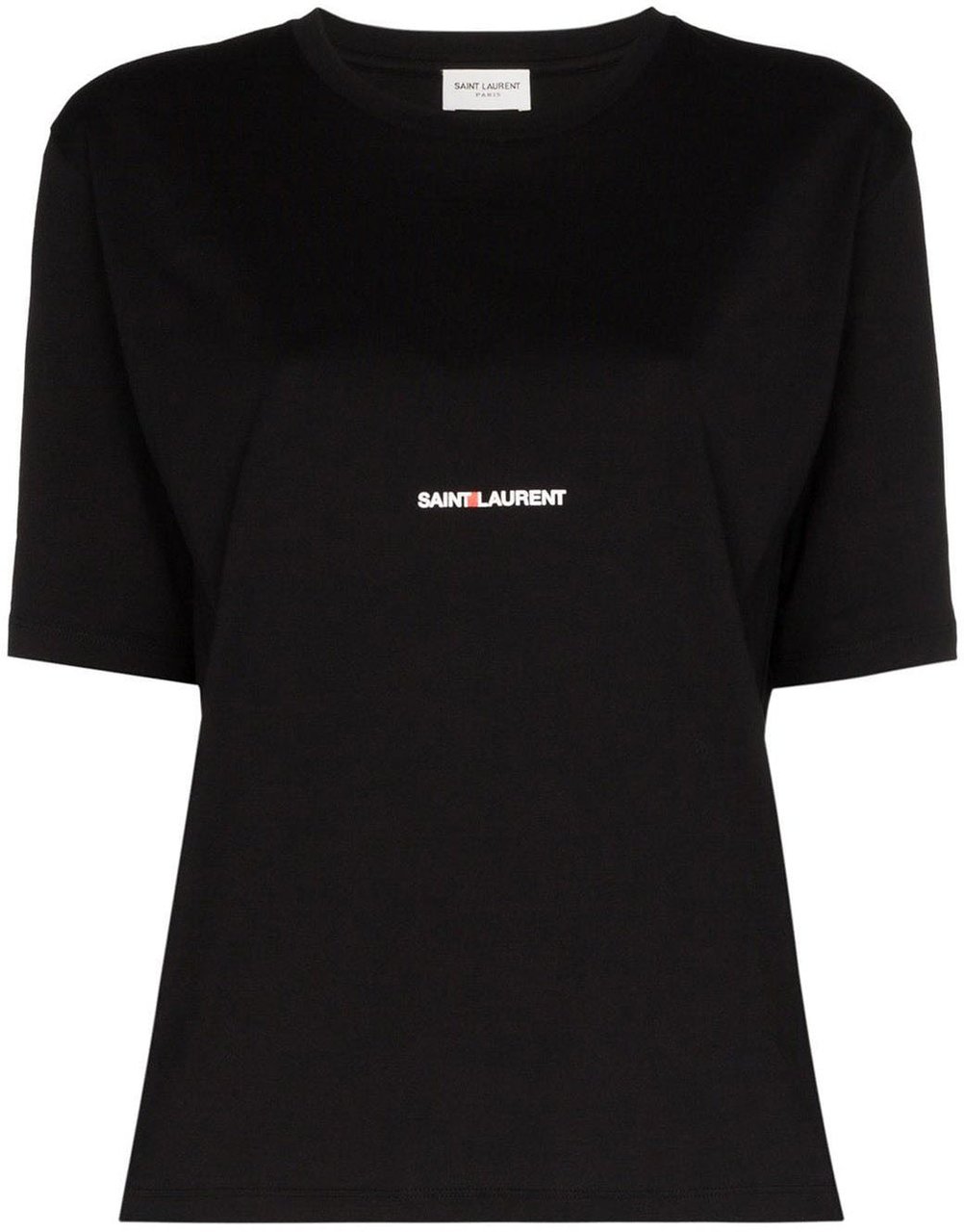 Saint Laurent Saint Laurent Cotton Logo T-Shirt Zwart