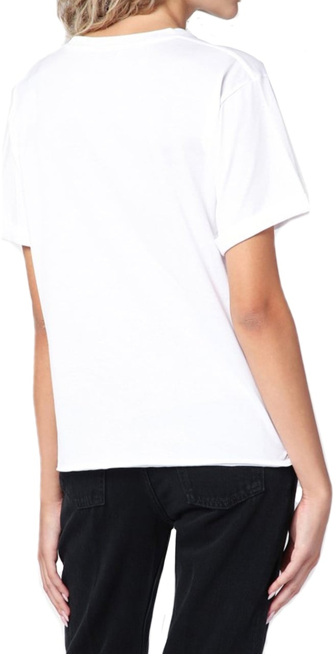 Saint Laurent Saint Laurent Cotton Logo T-Shirt Wit