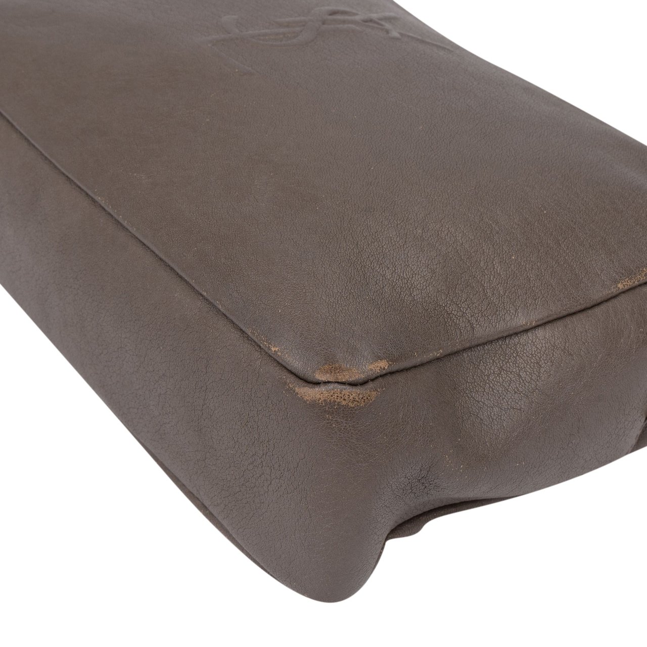 Saint Laurent Saint Laurent Leather Lou Camera Crossbody Bag Donkergrijs