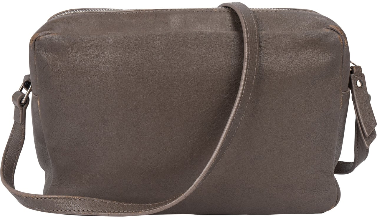 Saint Laurent Saint Laurent Leather Lou Camera Crossbody Bag Donkergrijs