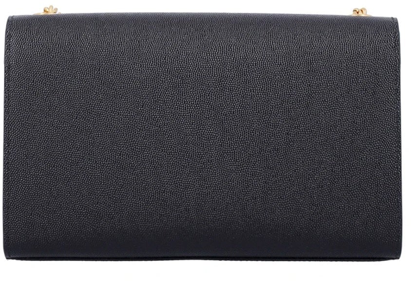 Saint Laurent Kate Small Tassel Grain Leather Napkin Shoulder Bag Zwart