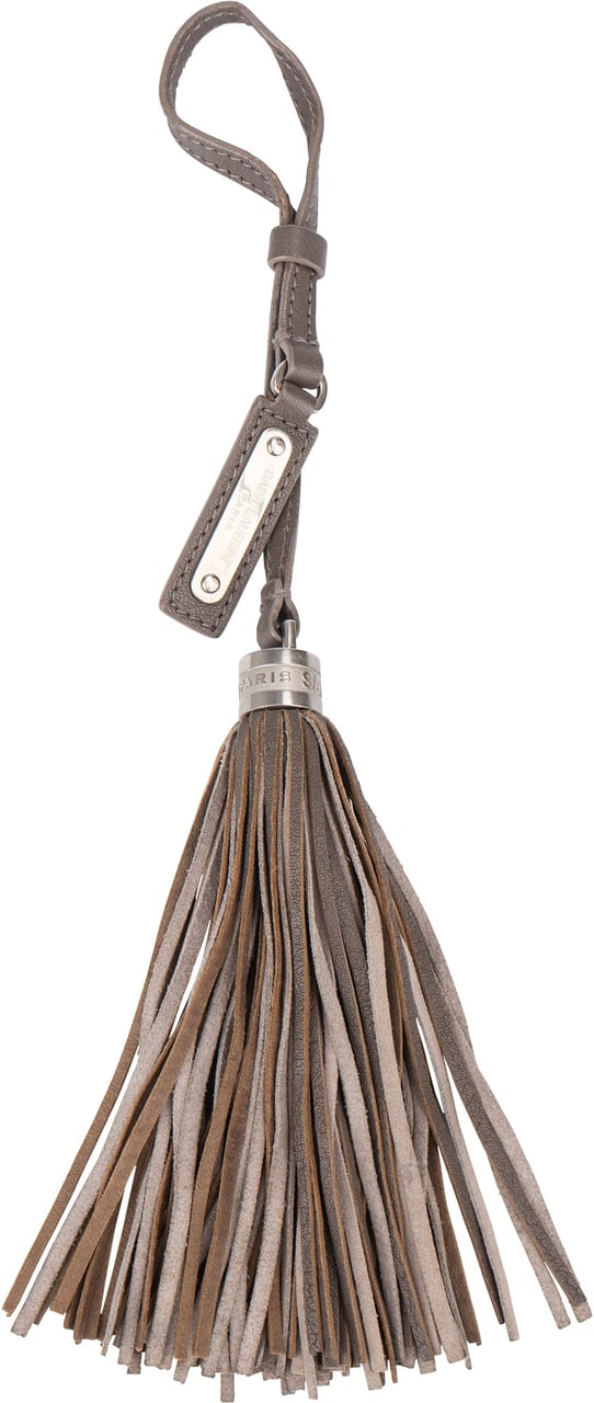 Saint Laurent Saint Laurent Leather Bag Charm Donkergrijs