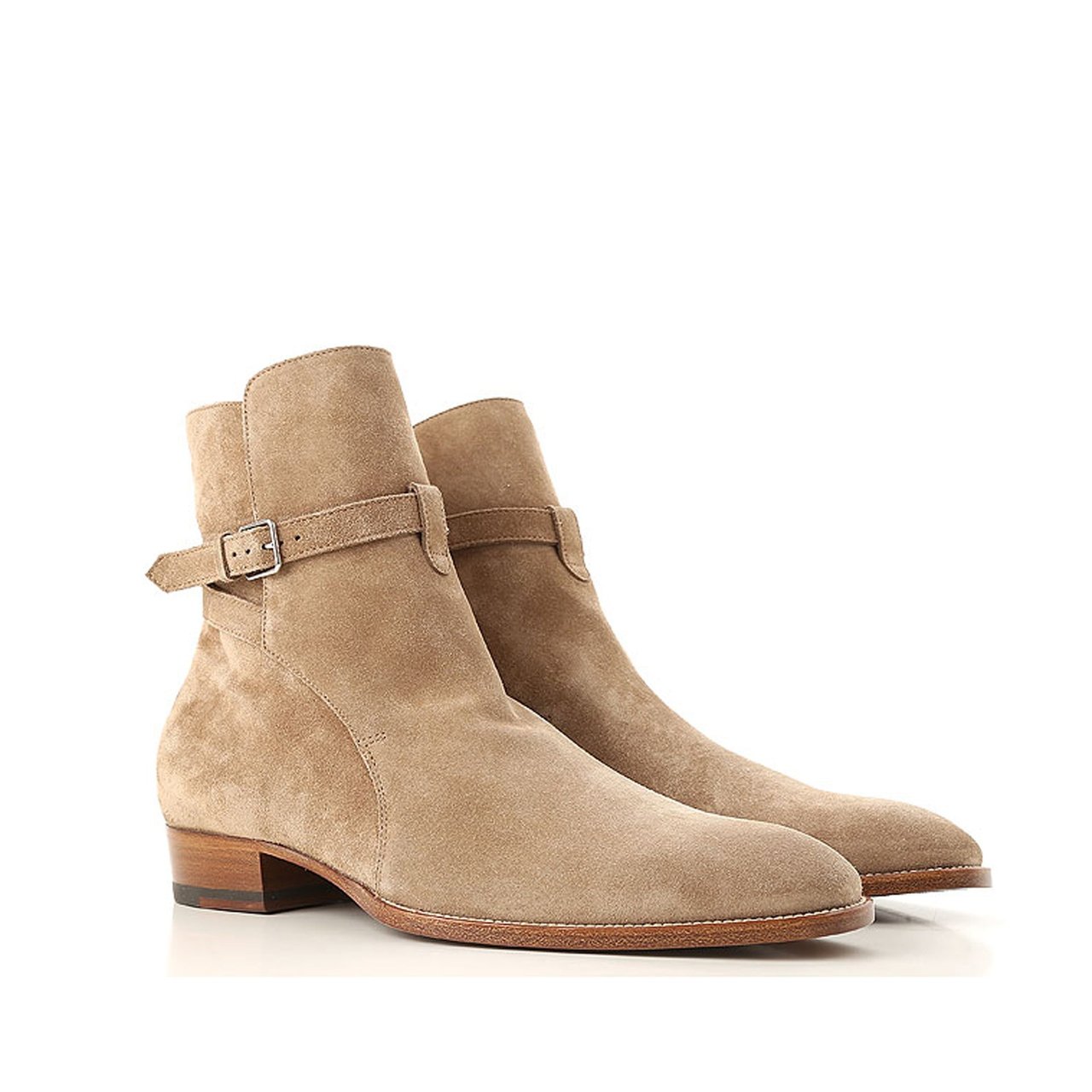 Saint Laurent Saint Laurent Wyatt Jodhpur Boots Beige