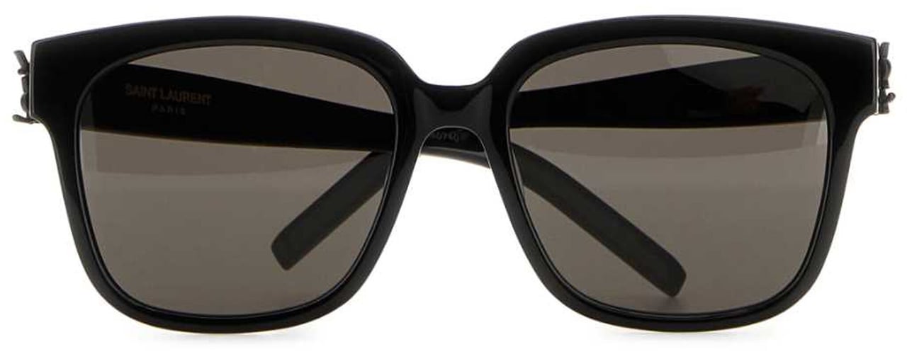 Saint Laurent Black Ysl Mono Slm40 Sunglasses Zwart