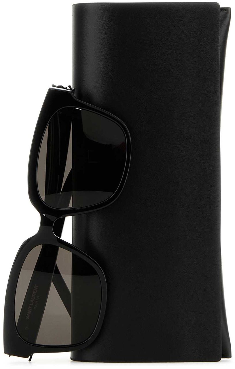 Saint Laurent Black Ysl Mono Slm40 Sunglasses Zwart