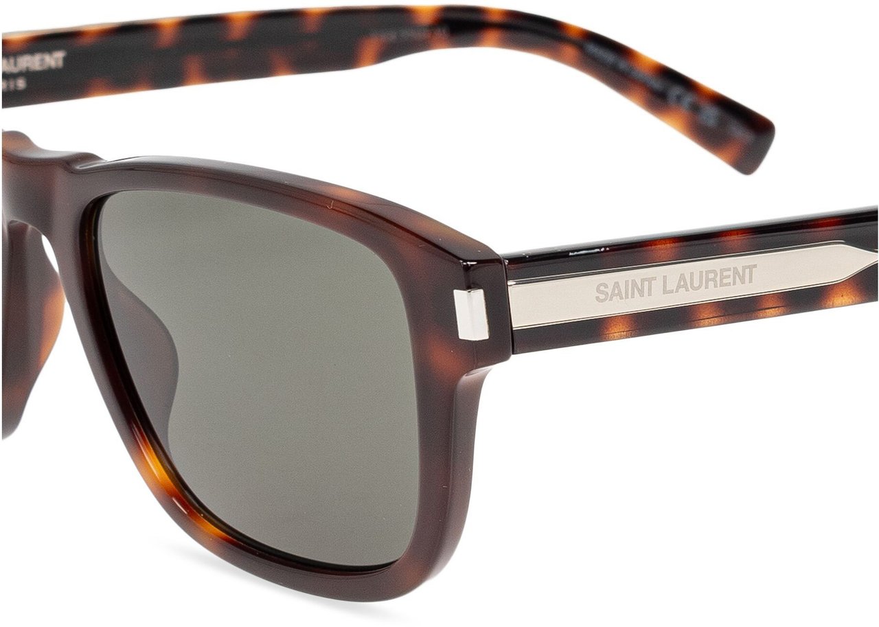 Saint Laurent Brown Sl 710 Squared Sunglasses Grijs