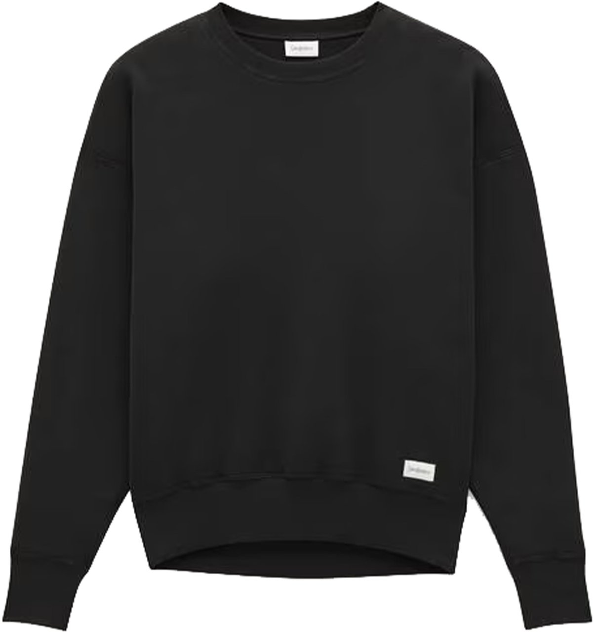 Saint Laurent Black Sweater Oversize Cotton Sweatshirt Zwart