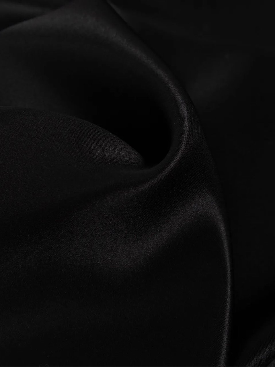 Saint Laurent Foulard Rectangular Satin Silk Scarf Zwart