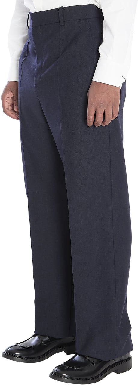 Saint Laurent Chiné wool trousers Blauw