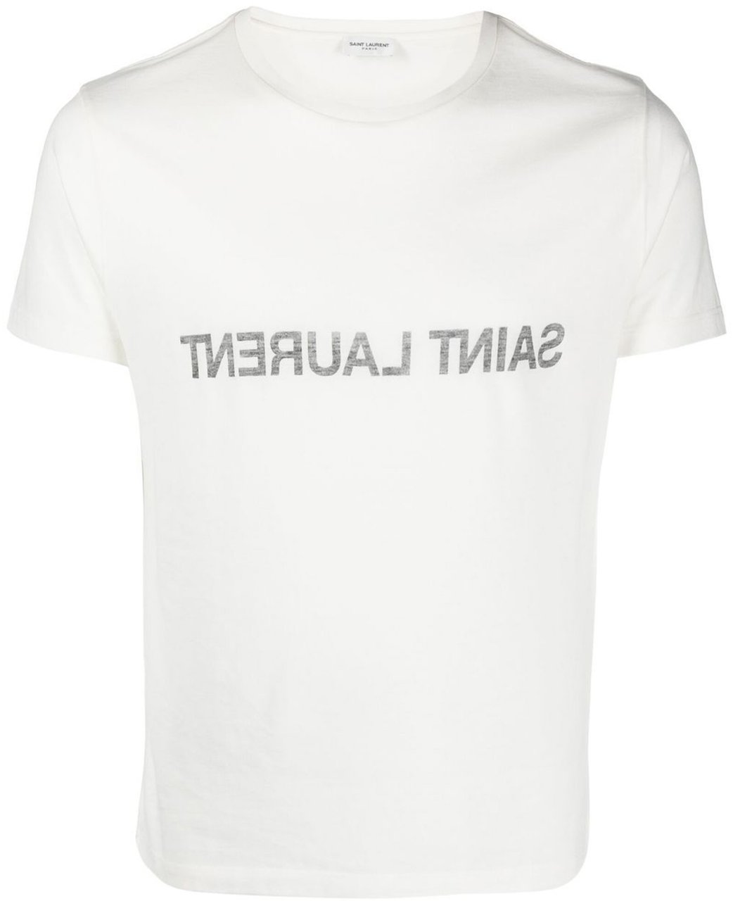 Saint Laurent Saint Laurent Reversed Logo T-Shirt Wit
