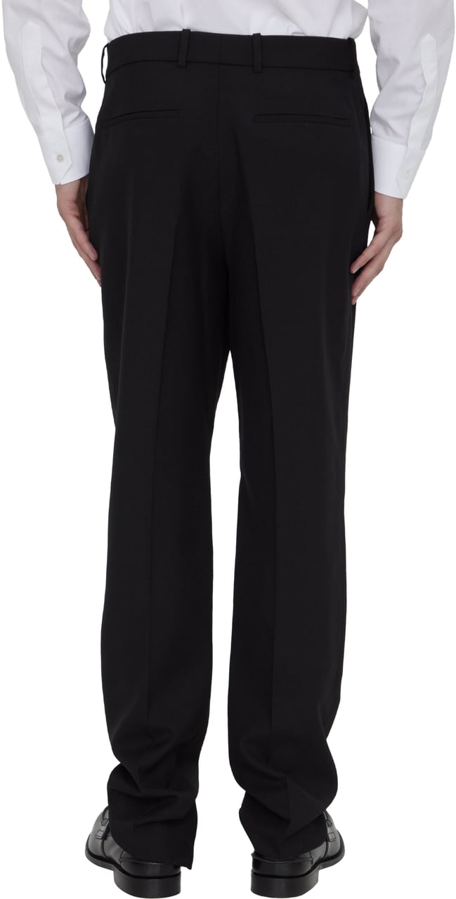 Saint Laurent Wool gabardine trousers Zwart