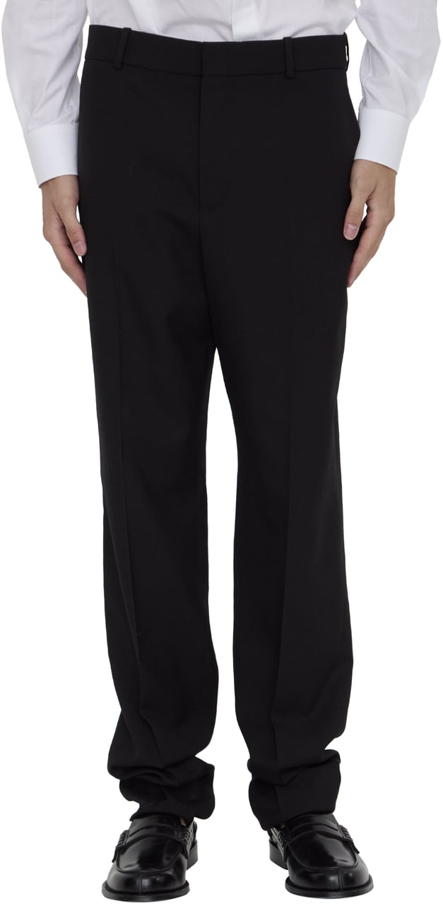 Saint Laurent Wool gabardine trousers Zwart
