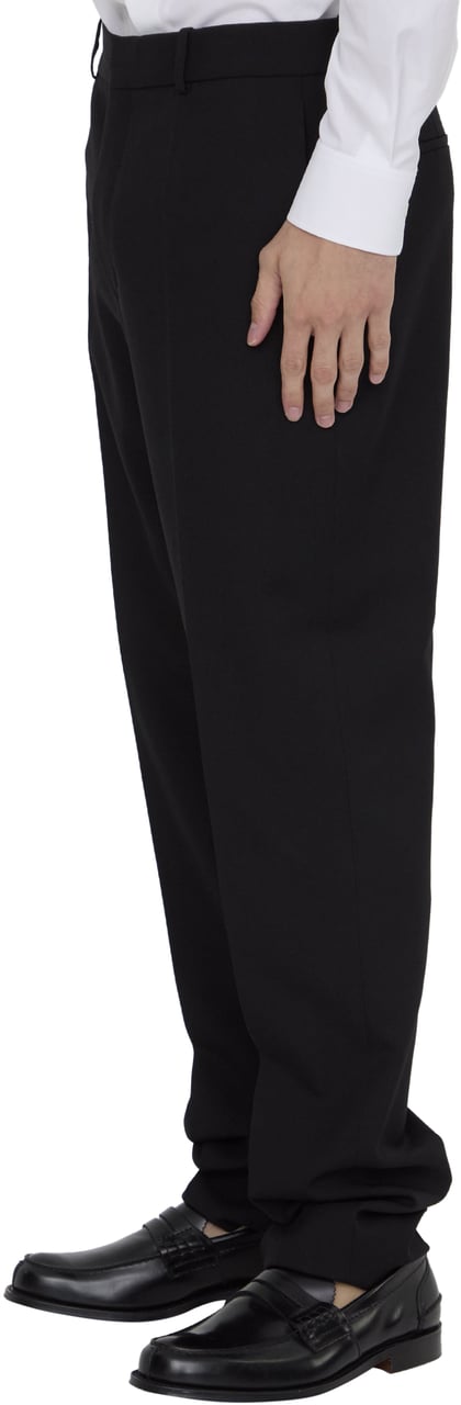 Saint Laurent Wool gabardine trousers Zwart