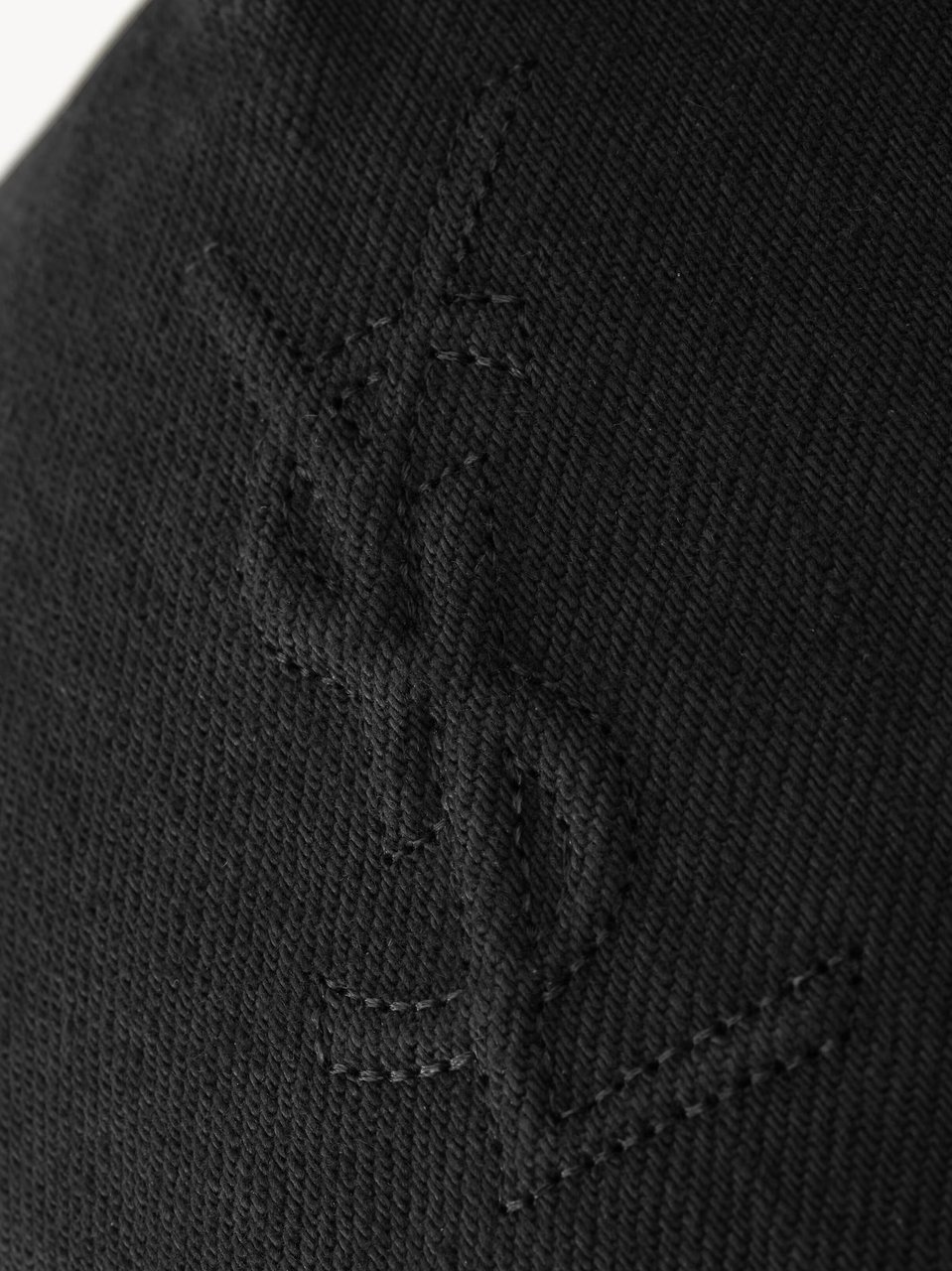 Saint Laurent Black Berretto Cassandre Structured Cap Zwart