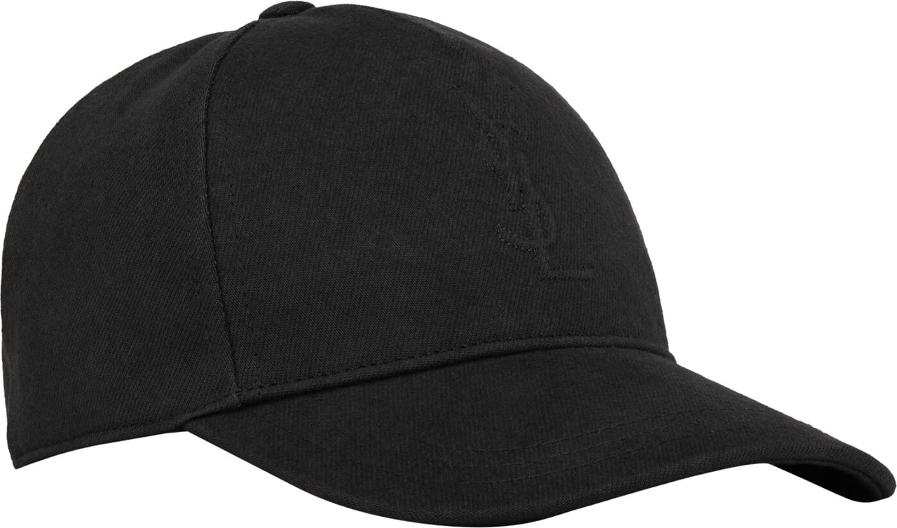 Saint Laurent Black Berretto Cassandre Structured Cap Zwart